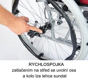 Invalidní vozík Timago Classic 43 cm / nosnost 115 kg - 5